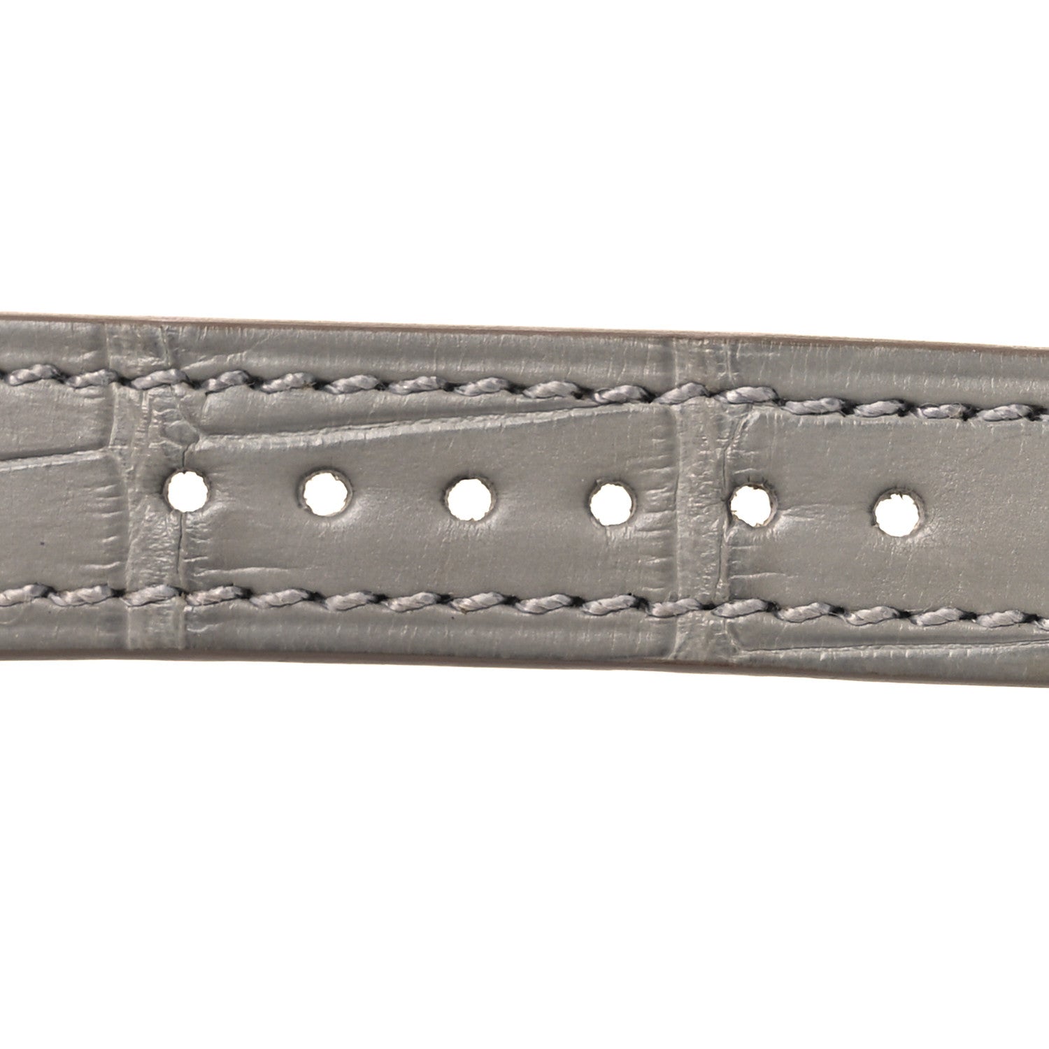 Hermes Matte Alligator Heure H Hour Watch Strap Gris Perle 3 of 7