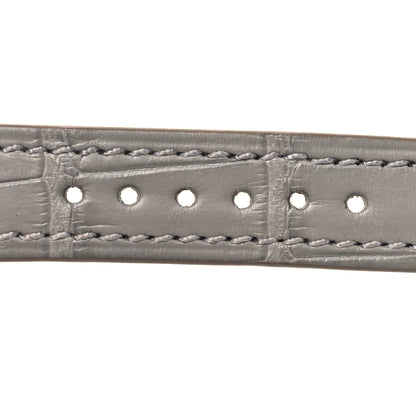 Hermes Matte Alligator Heure H Hour Watch Strap Gris Perle 3 of 7
