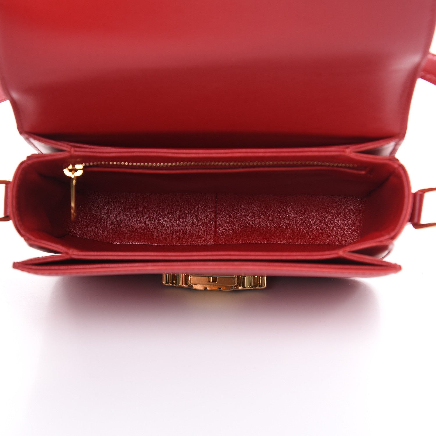 Celine Shiny Calfskin Teen Triomphe Red 5 of 11