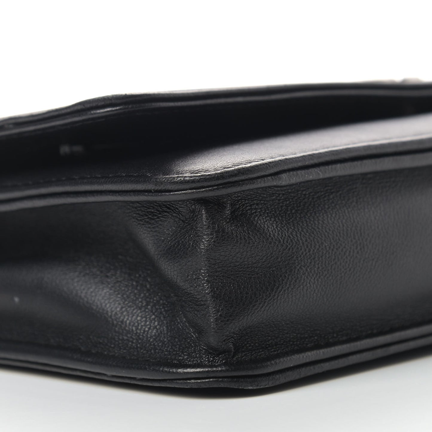 Lambskin Quilted Boy Wallet On Chain WOC Black