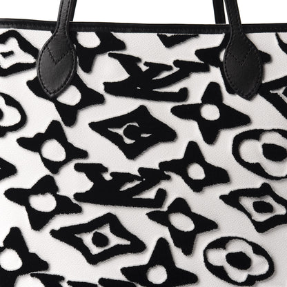 Louis Vuitton X UF Tufted Monogram Neverfull MM Black White 10 of 10