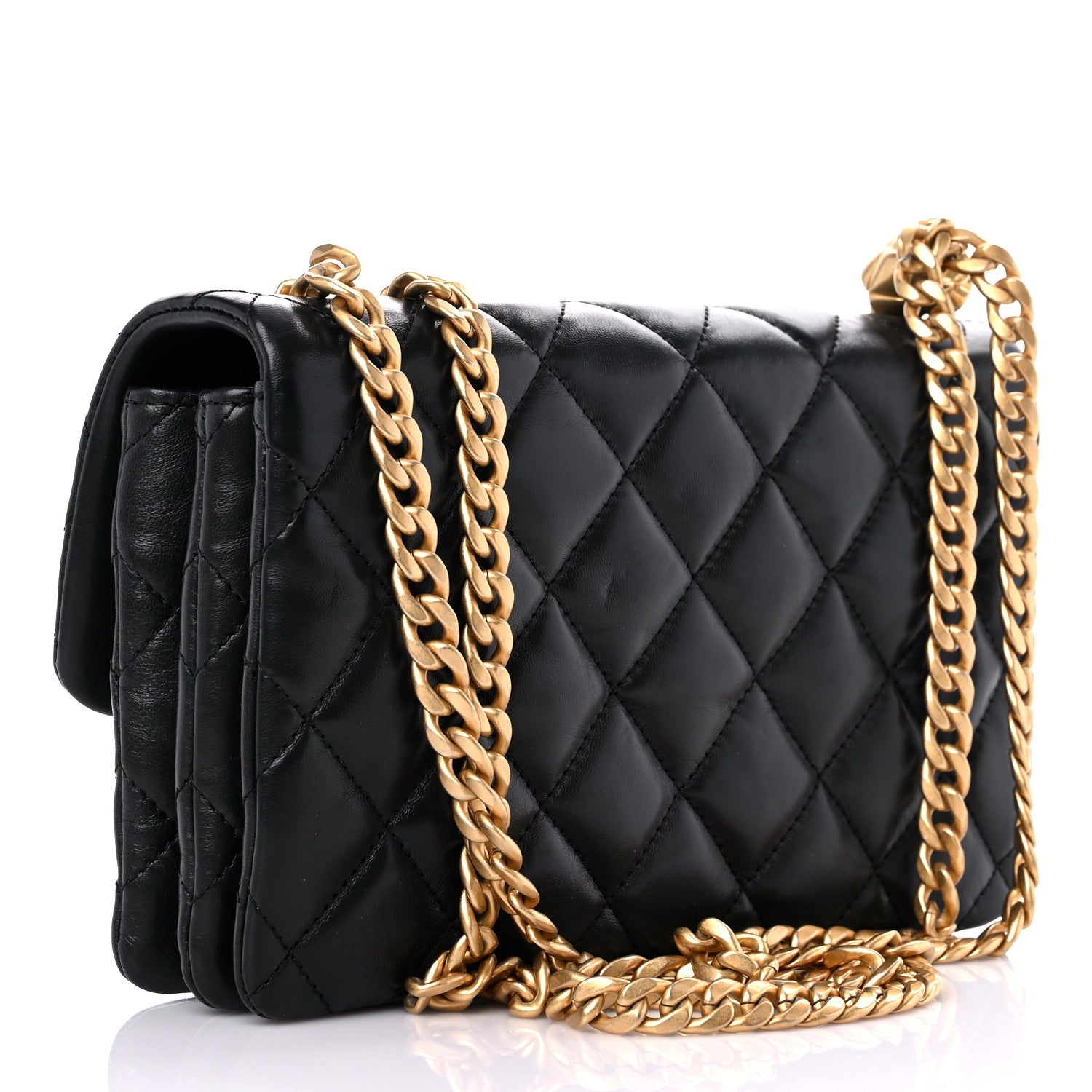 Chanel Lambskin Quilted Small Pillow Crush Flap Black 3 of 10