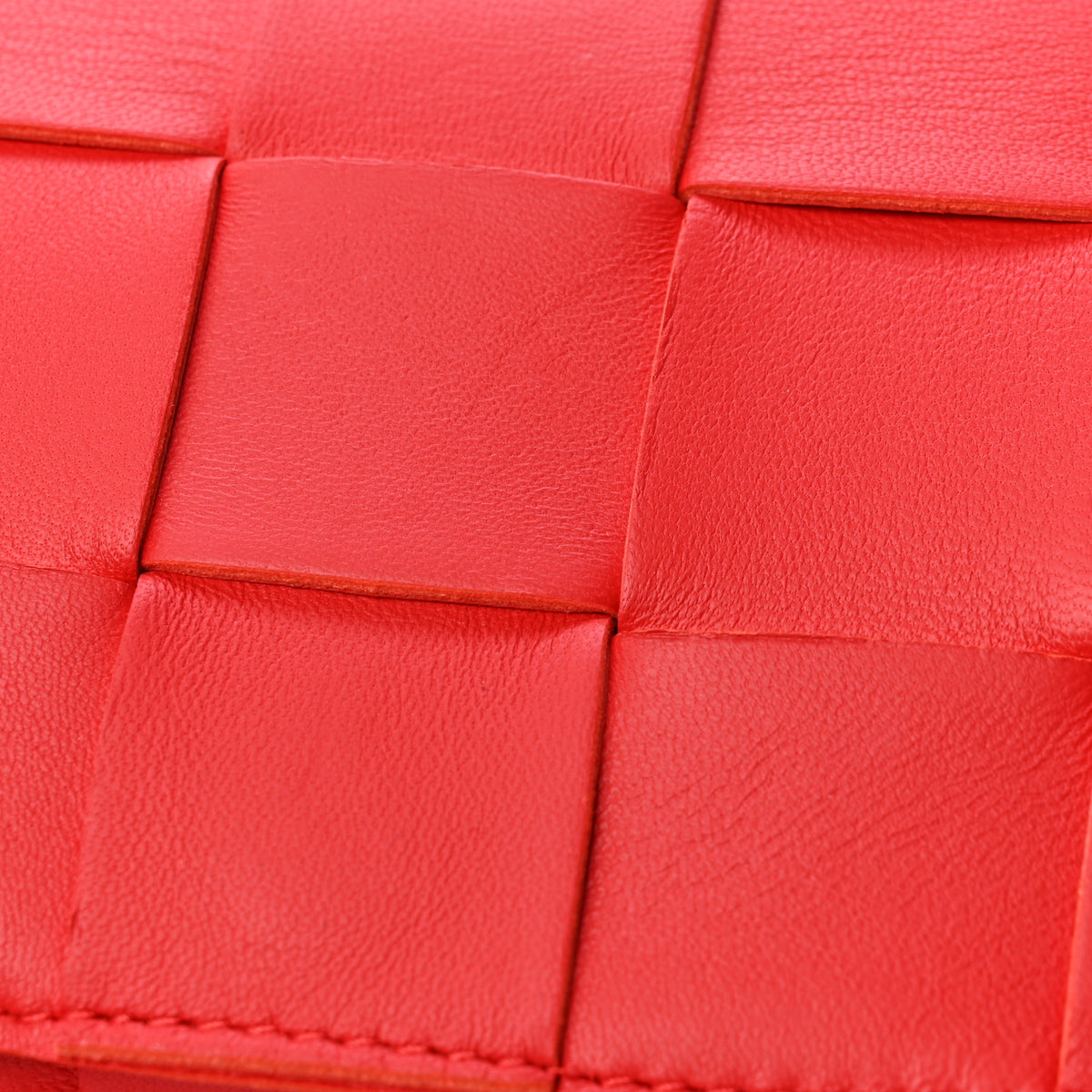 Bottega Veneta Lambskin Maxi Intrecciato Small Cassette Crossbody Bag Redstone 13 of 13