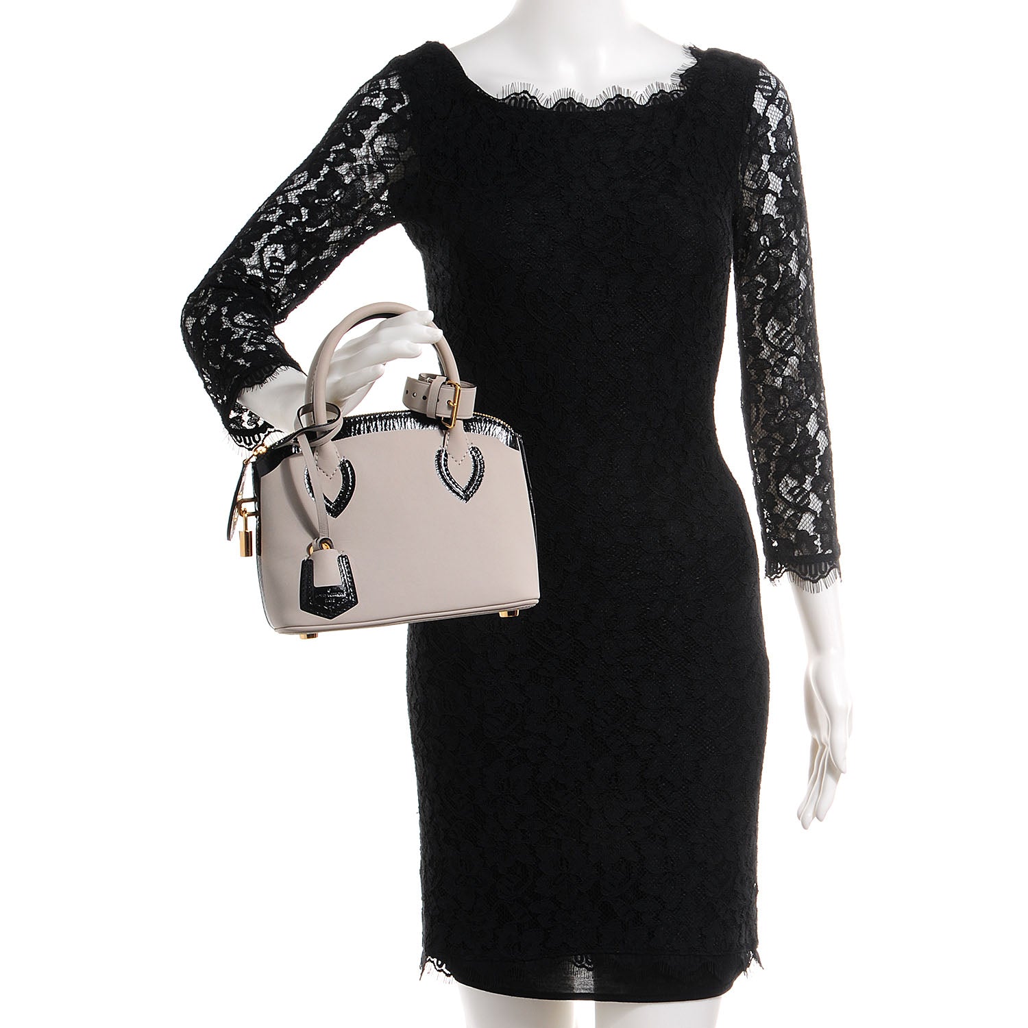 Louis Vuitton Cuir Obsession Lockit BB Gris 2 of 8