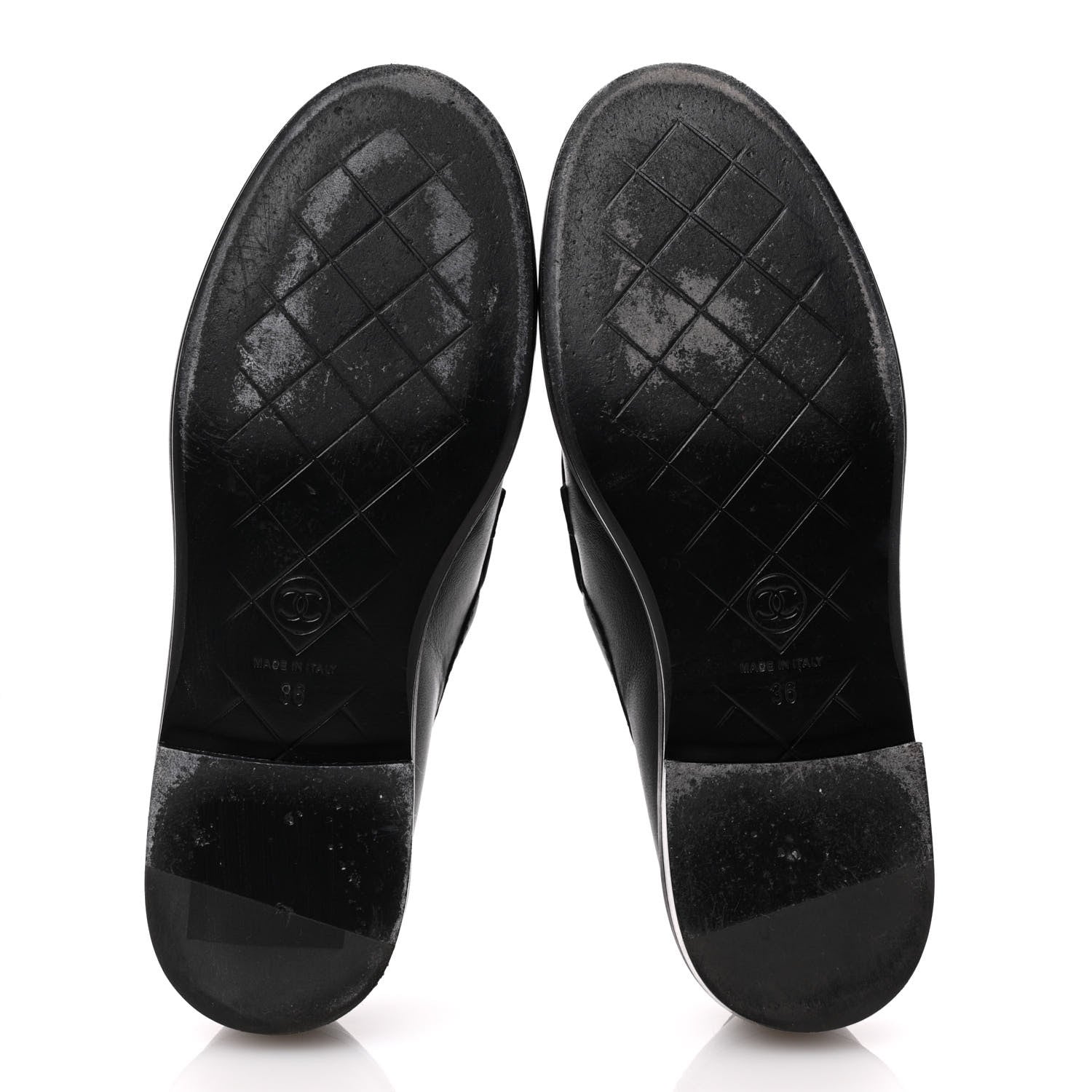 Chanel Lambskin Quilted CC Turnlock Loafers 36 Black 6 of 11