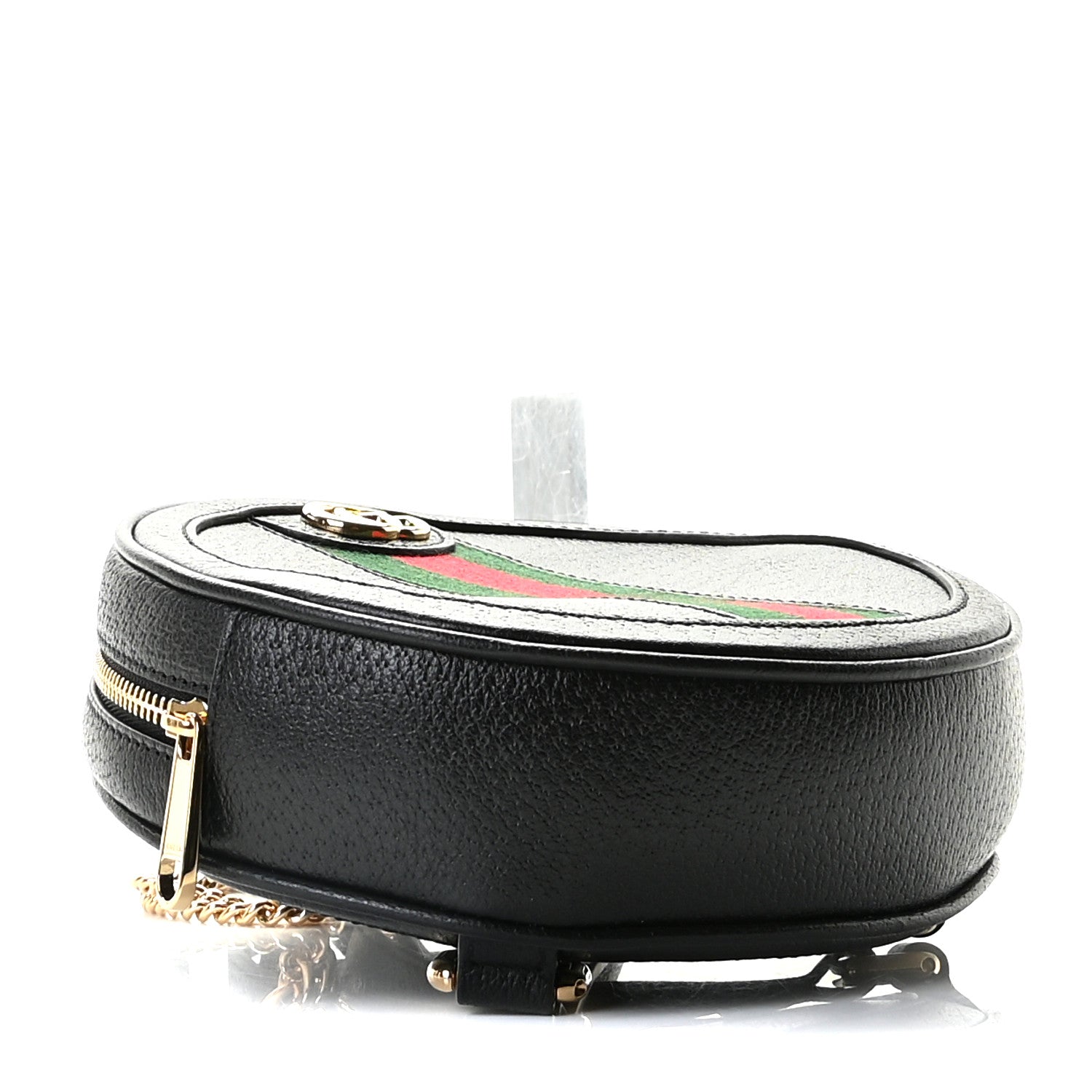 Gucci Grained Calfskin Web Mini Ophidia Round Backpack Black 3 of 9