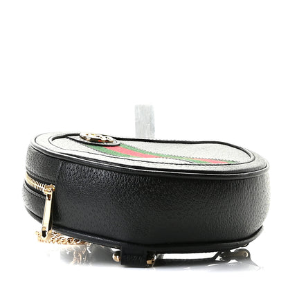 Gucci Grained Calfskin Web Mini Ophidia Round Backpack Black 3 of 9