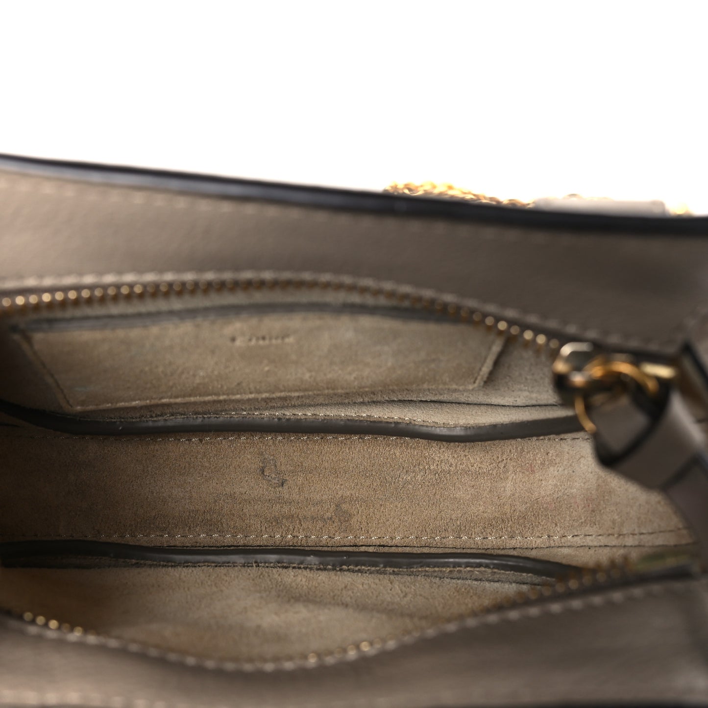 Calfskin Suede Mini Pixie Signature Belt Bag Motty Grey