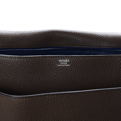 Hermes Taurillon Clemence Steve Caporal Messenger Cacao 6 of 8