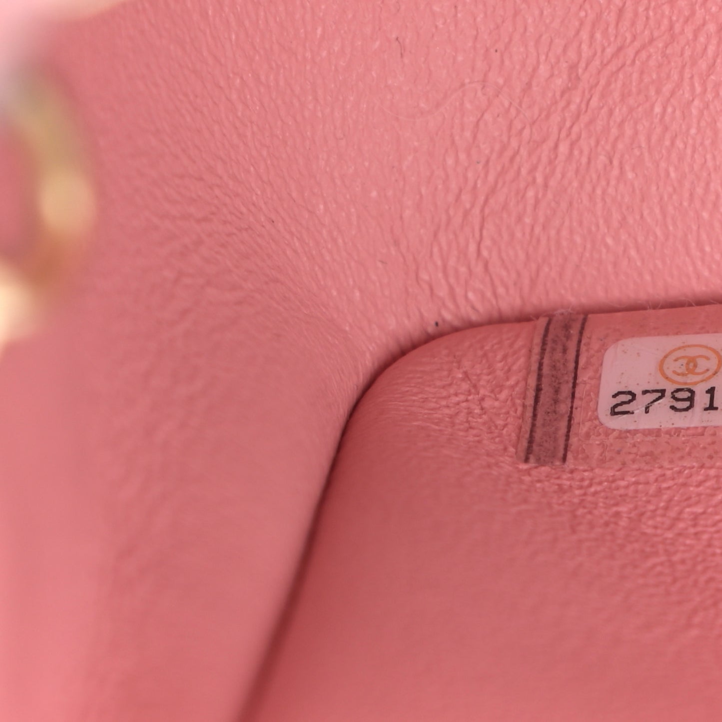 Lambskin Quilted Mini Rectangular Flap Pink