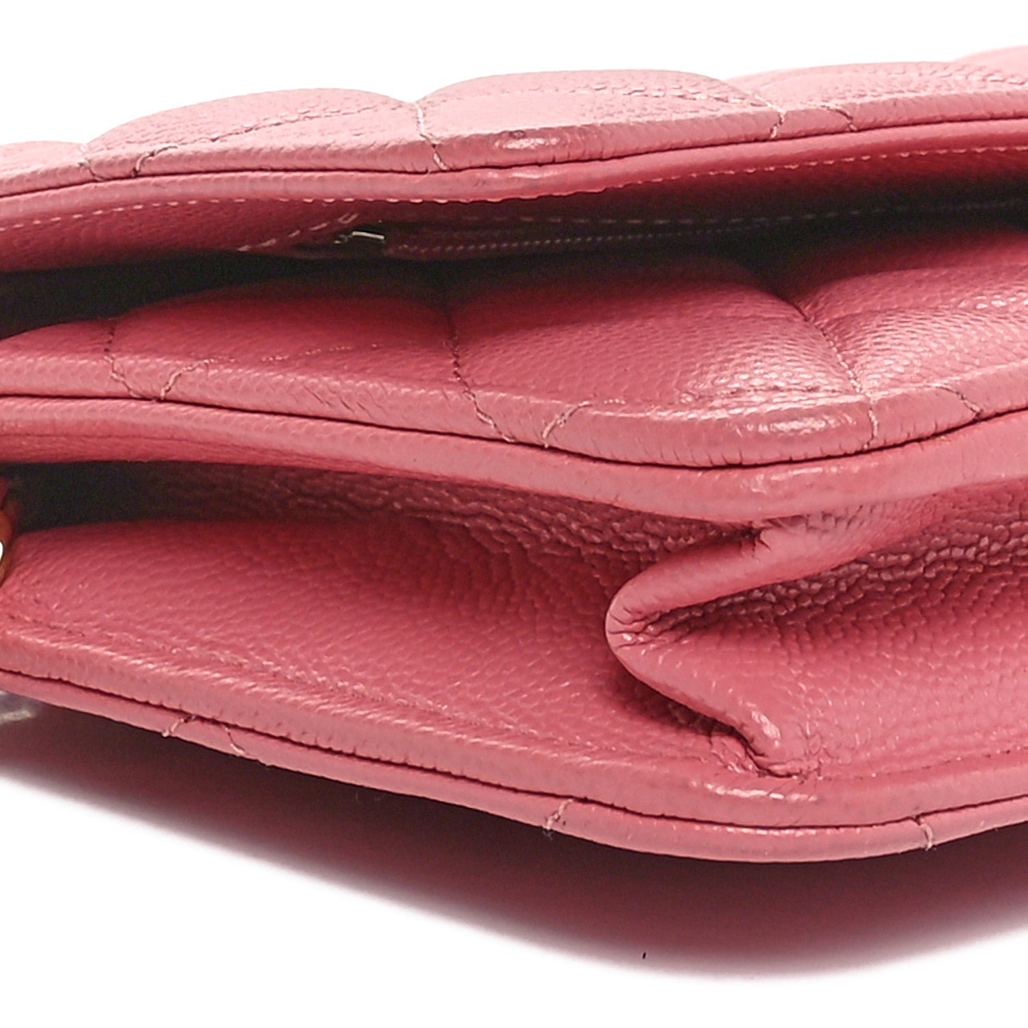 Chanel Caviar Quilted Wallet On Chain WOC Dark Pink 10 of 13