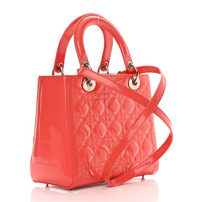 Christian Dior Patent Cannage Medium Lady Dior Fuchsia 3 of 18