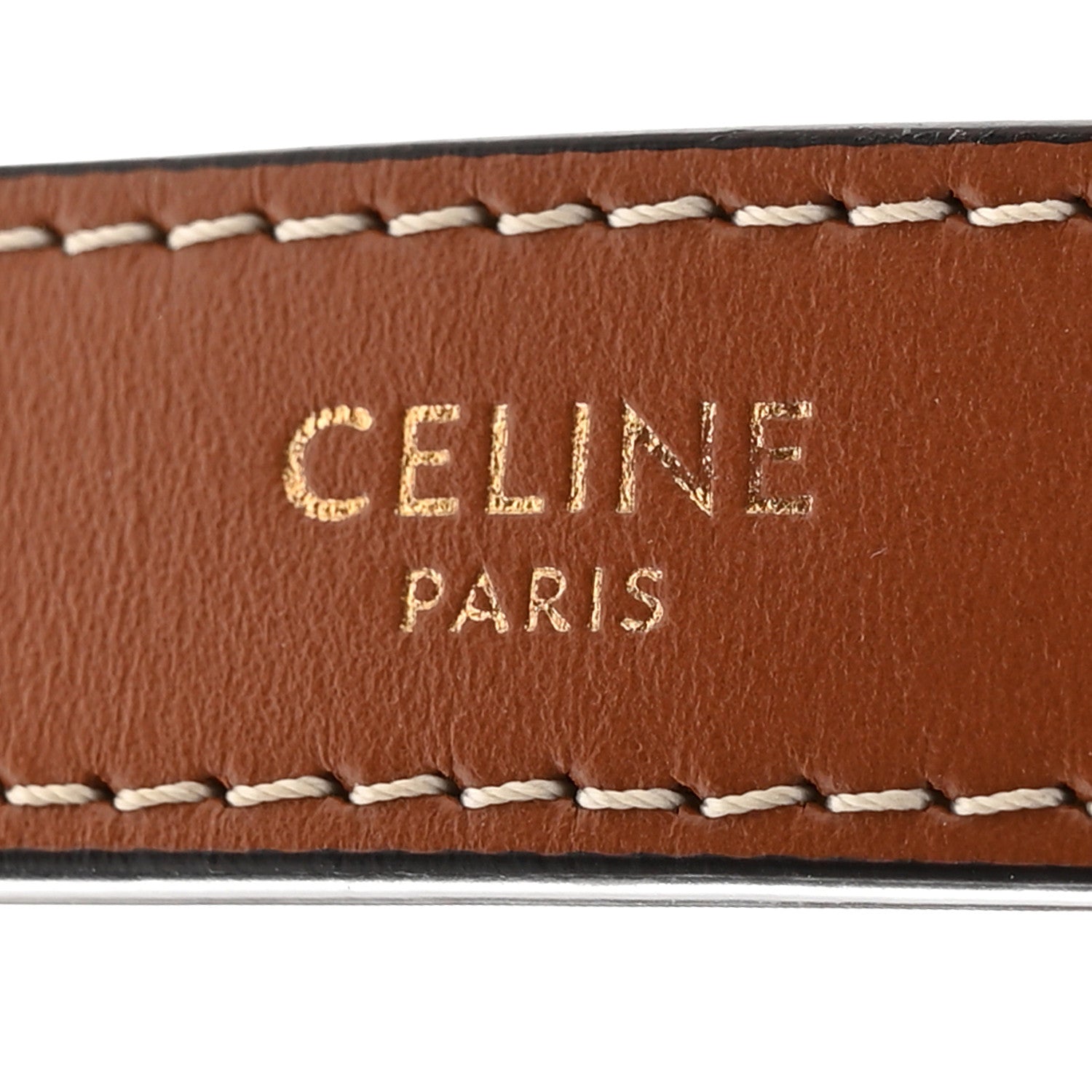 Celine Canvas Calfskin Ava Triomphe Shoulder Bag White 6 of 12