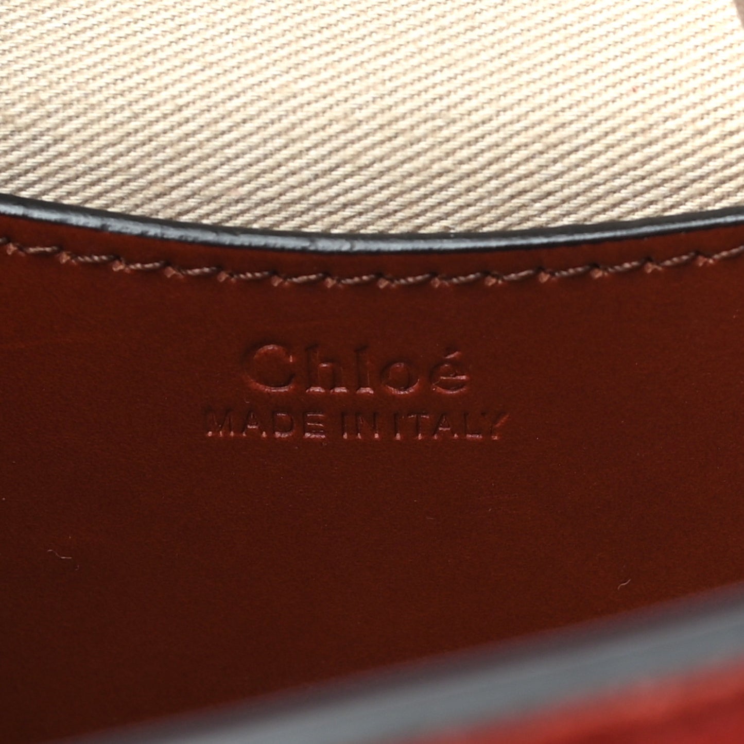 Calfskin Suede Large Tess Bag Sepia Brown