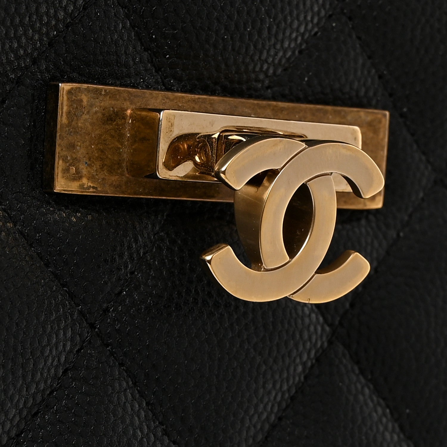 Chanel Caviar Quilted Large Golden Class Pouch Black 8 of 9