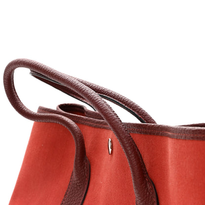 Hermes Chevron Herringbone Toile Negonda Garden Party 36 Rouge Tomate Rouge H 15 of 16