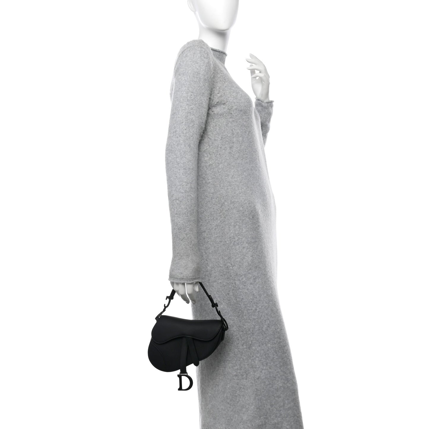 Ultra Matte Calfskin Mini Saddle Bag Black