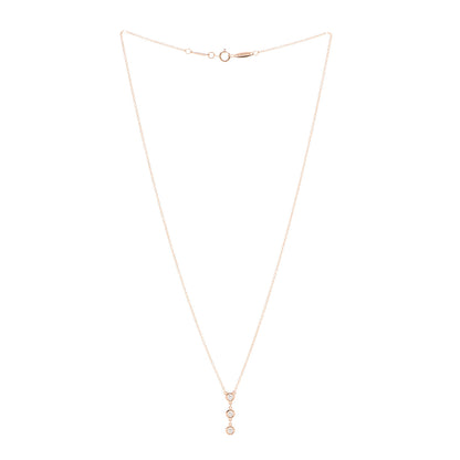 Tiffany 18K Rose Gold Diamond Elsa Peretti Diamond by the Yard Drop Pendant Necklace 3 of 6