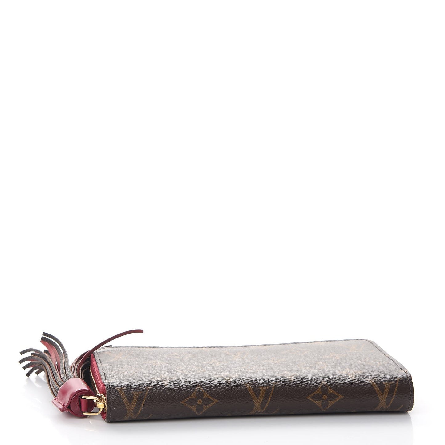 Monogram Pompon Zippy Wallet Fuchsia