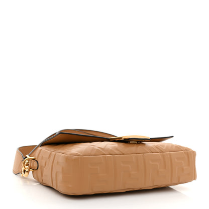 Fendi Nappa FF 1974 Embossed Baguette Miele Scuro 4 of 8