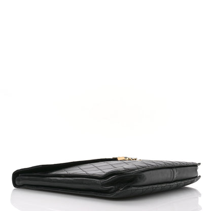 Chanel Lambskin Stitched Briefcase Bag Black 4 of 14