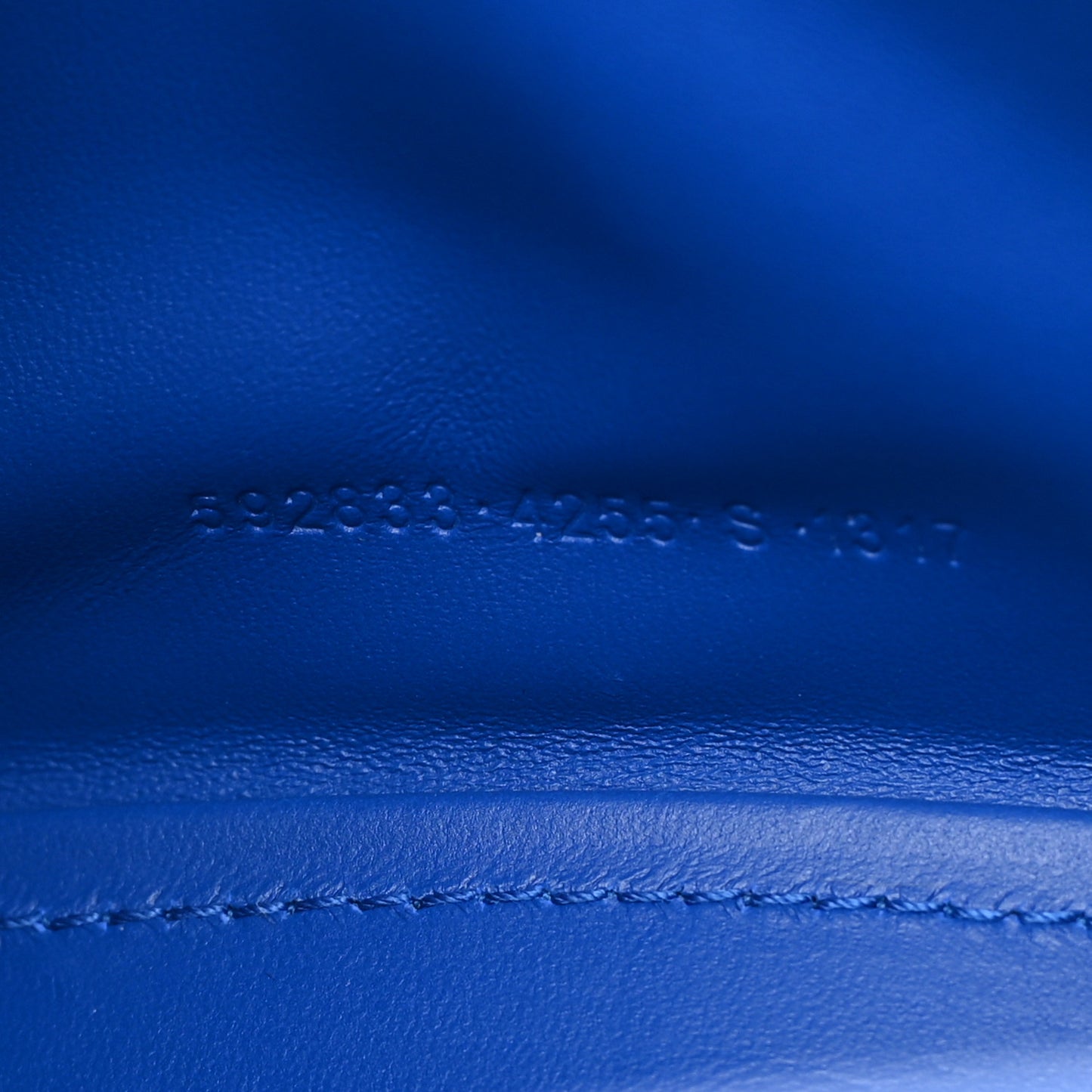 Shiny Calfskin Crocodile Embossed Hourglass Top Handle Bag XS Royal Blue