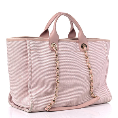 Chanel Mixed Fibers Calfskin Medium Deauville Tote Rose Pink 3 of 14
