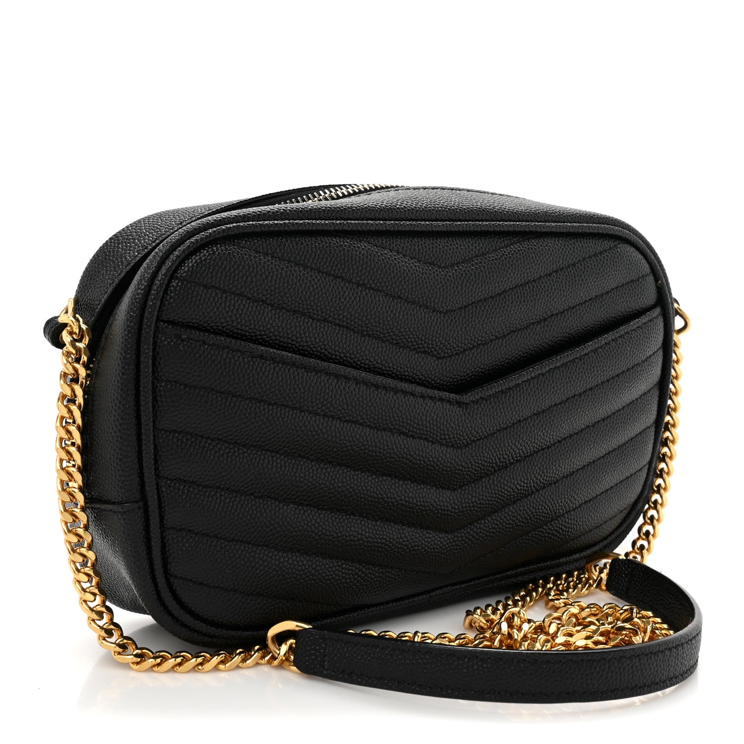 Saint Laurent Grain De Poudre Matelasse Monogram Mini Lou Camera Bag Black 3 of 10
