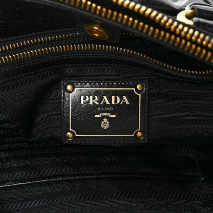 Prada Vitello Shine Shopping Satchel Black 6 of 9