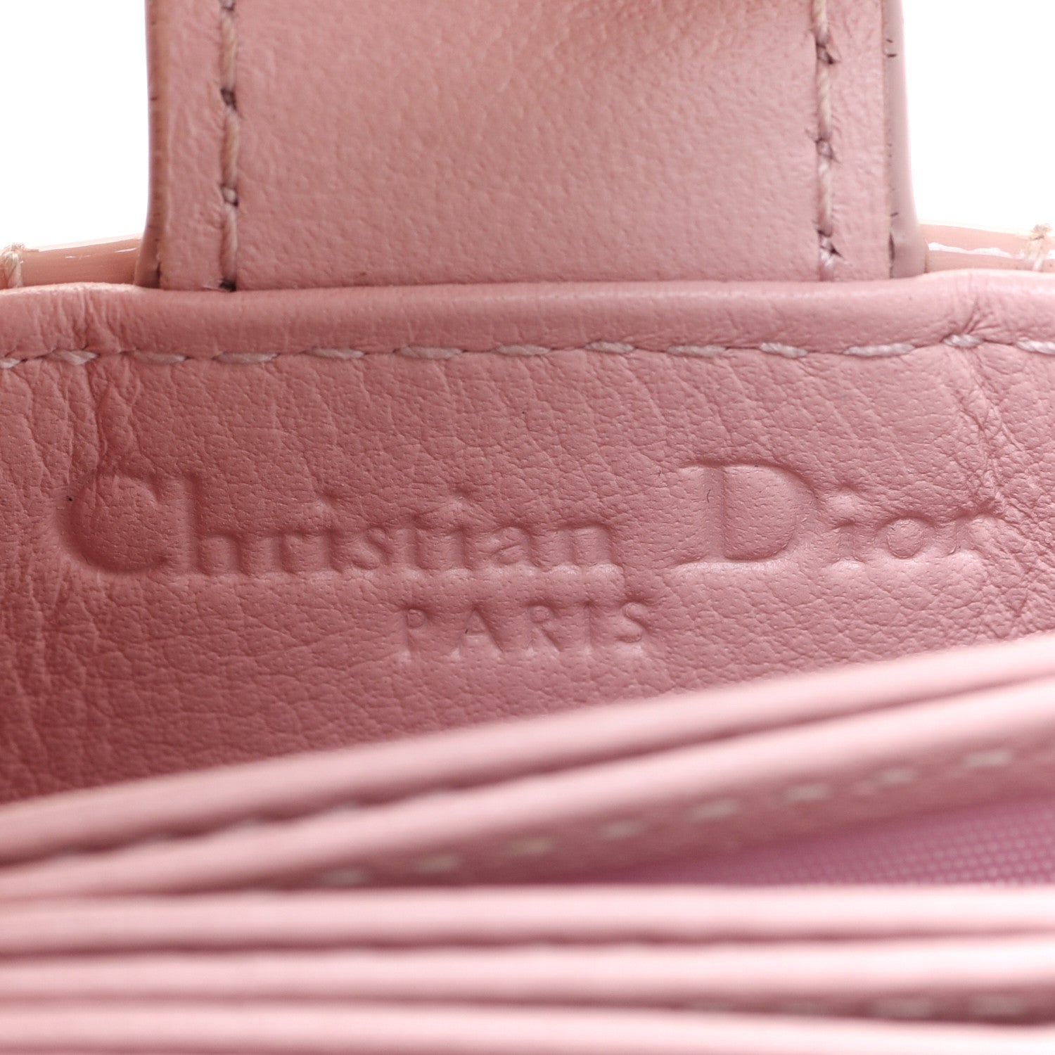 Christian Dior Patent Cannage Lady Dior 5-Gusset Card Holder Rose Clair 6 of 7