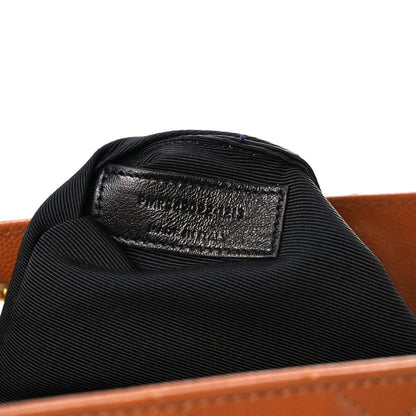 Saint Laurent Grain De Poudre Matelasse Chevron Large Monogram Shopping Bag Tan 9 of 10