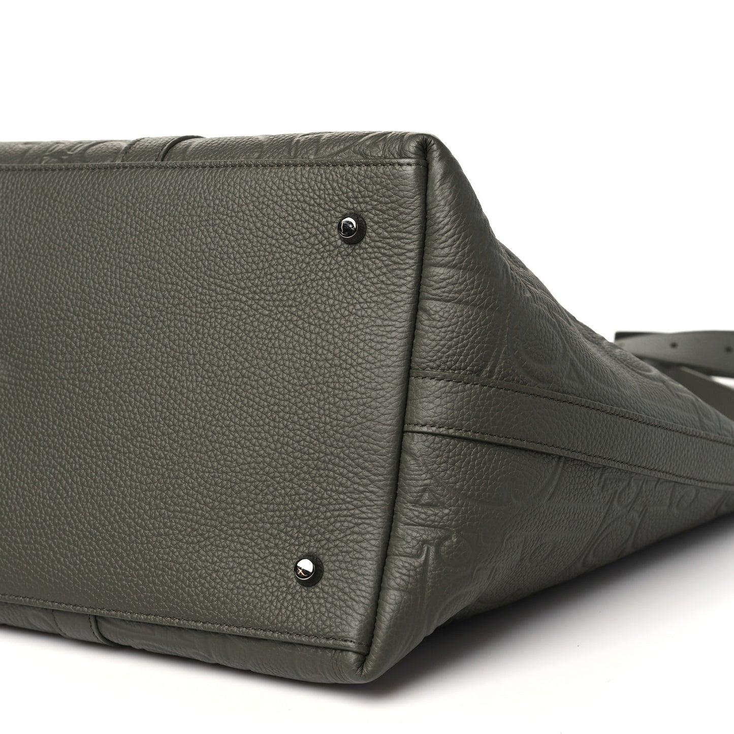 Grained Calfskin Embossed Dior Gravity Weekender 40 Kaki