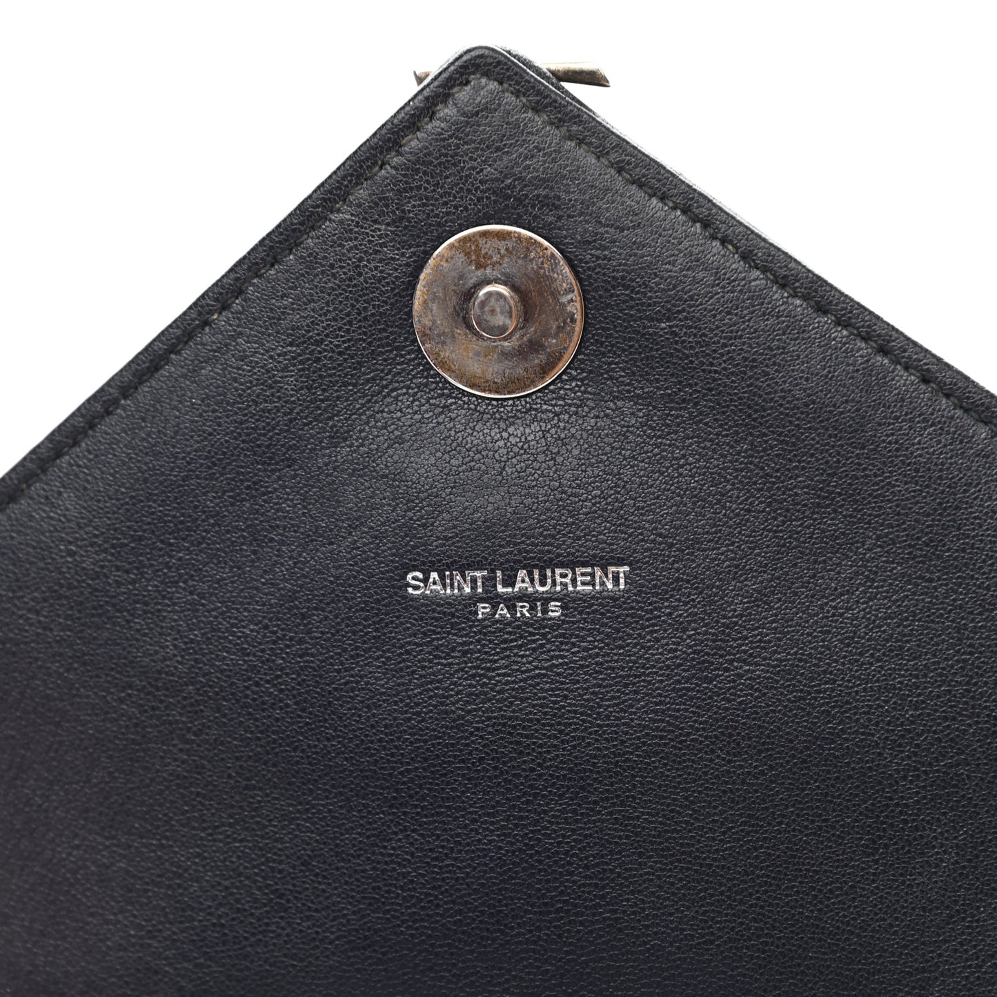Sheepskin Matelasse Chevron Monogram Medium College Bag Deep Marine