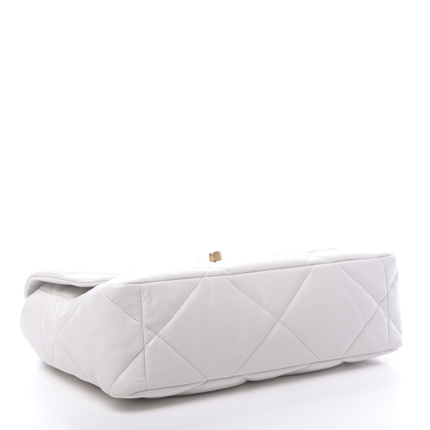 Goatskin Quilted Large 19 Flap White