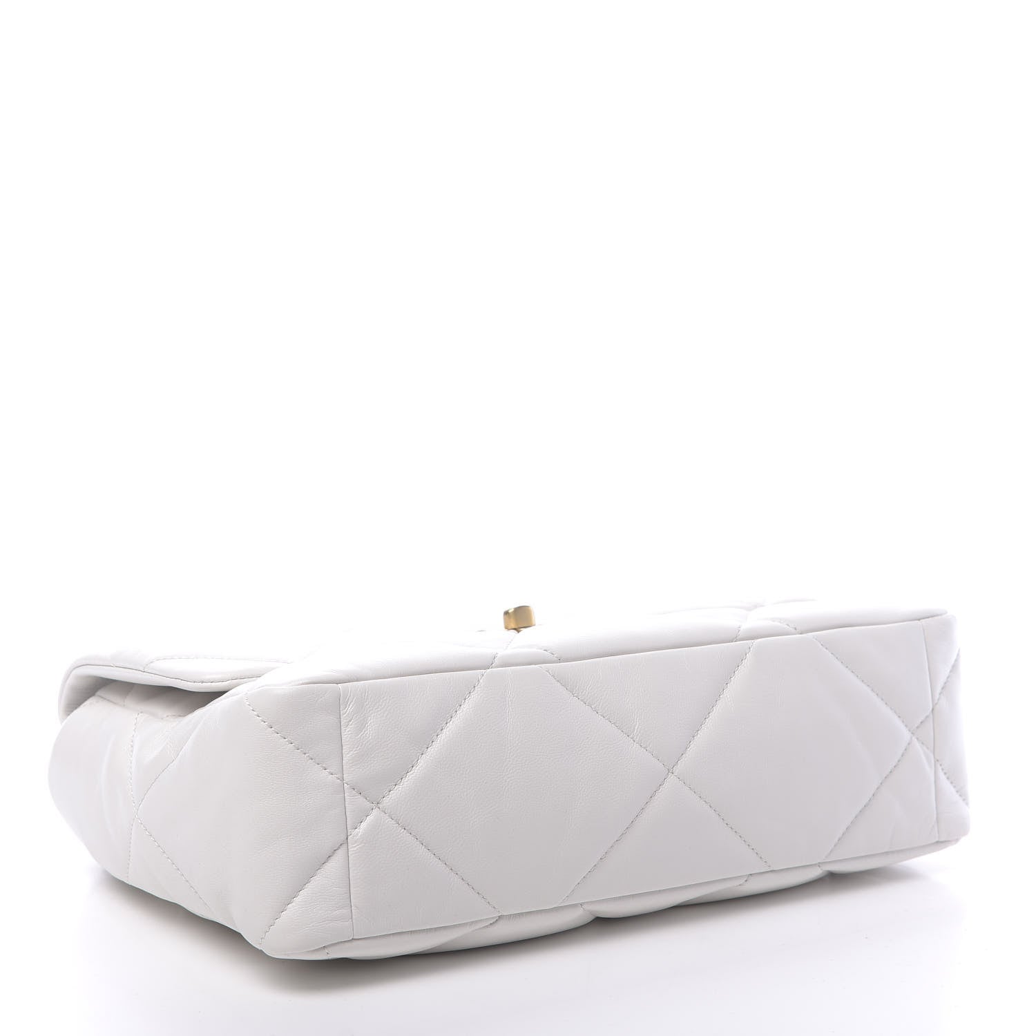 Chanel Goatskin Quilted Large 19 Flap White 4 of 10