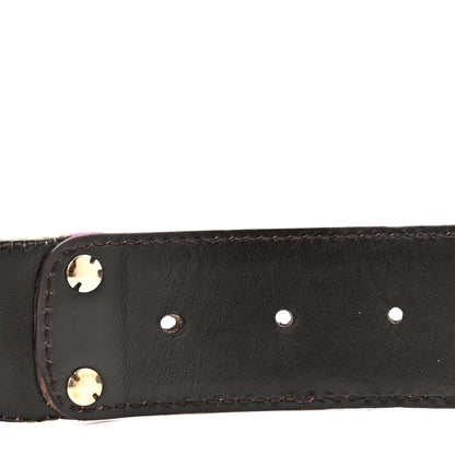 Gucci Calfskin Web Interlocking G Belt 85 34 Fuchsia White 7 of 16