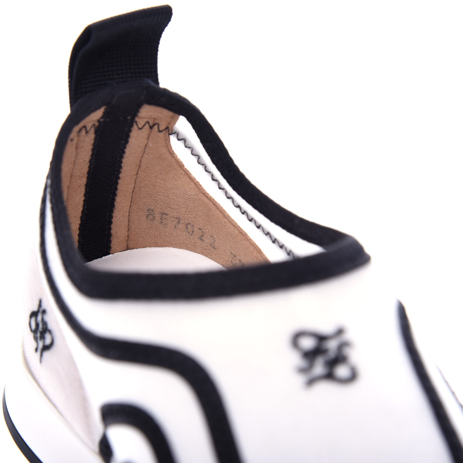 Fendi Mesh FF Karligraphy Slip On Sneakers 37.5 White 9 of 9
