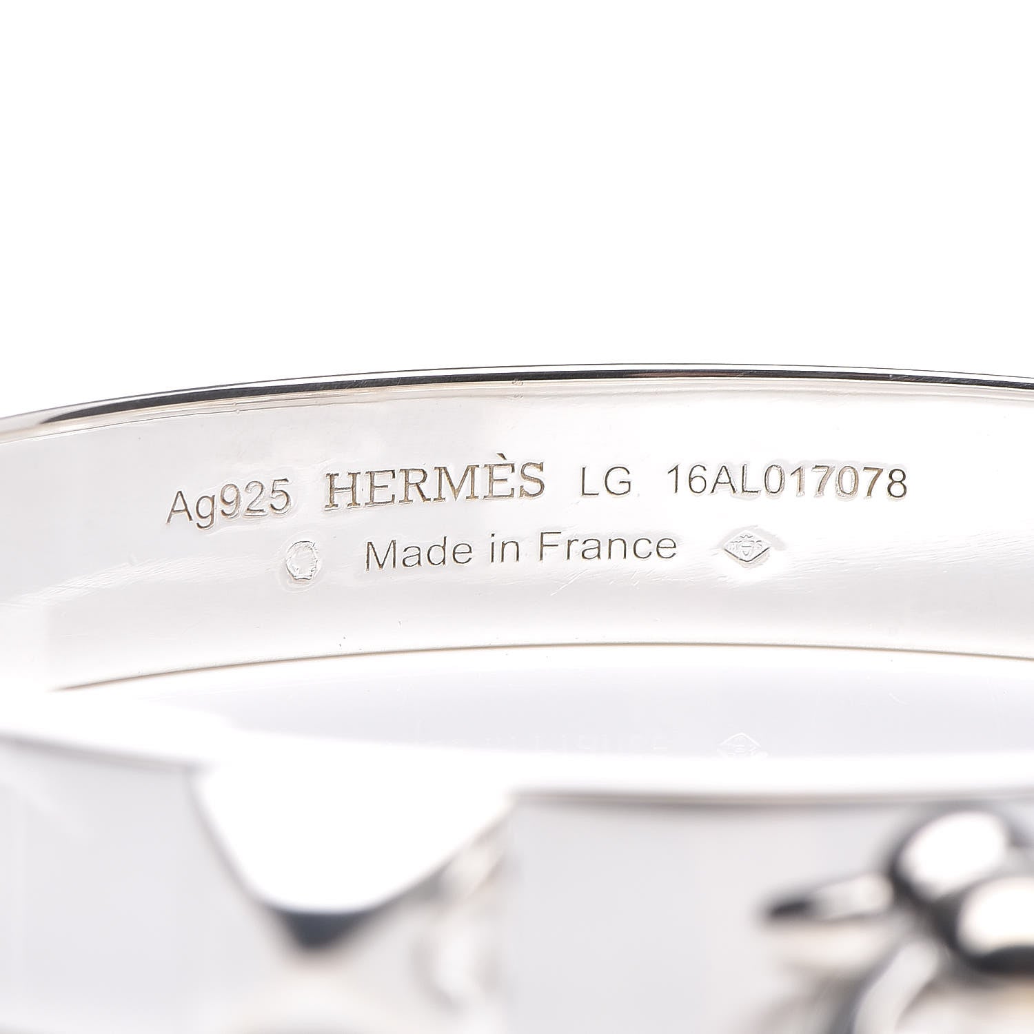 Hermes Sterling Silver PM Collier De Chien Bracelet LG 4 of 5