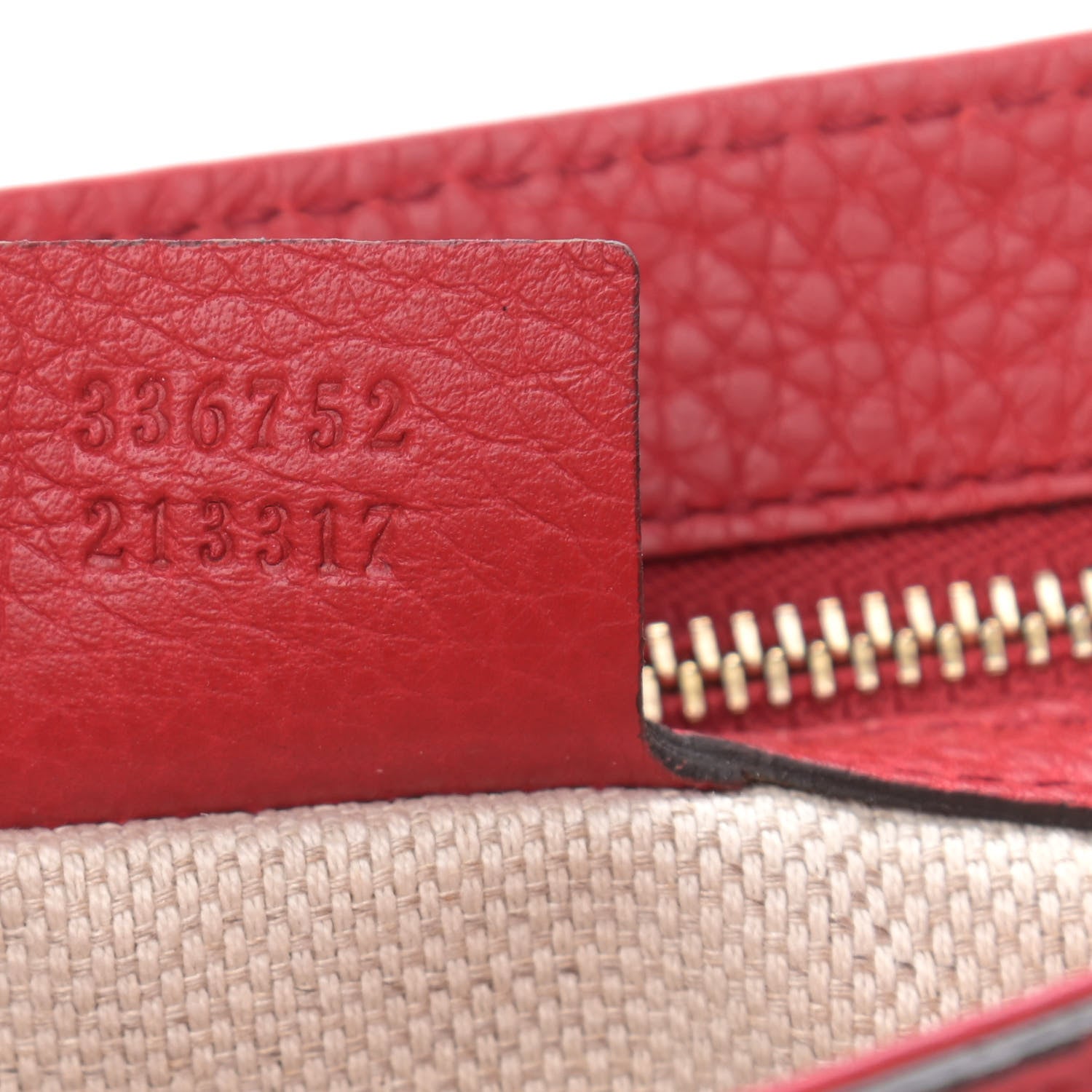 Gucci Pebbled Calfskin Medium Soho Flap Crossbody Tabasco Red 6 of 11