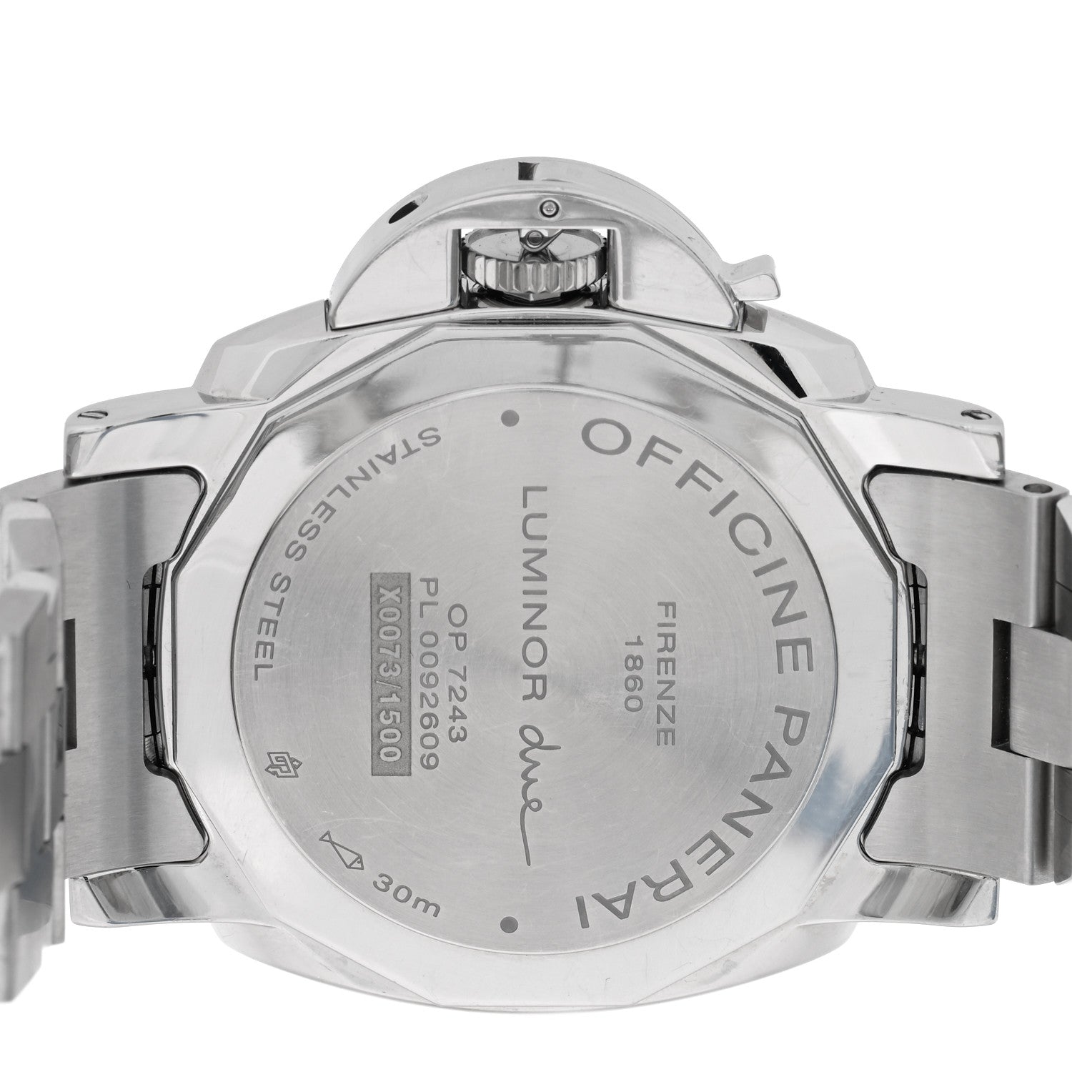 Panerai Stainless Steel 42mm Luminor Due Automatic Watch Blue PAM01124 4 of 6