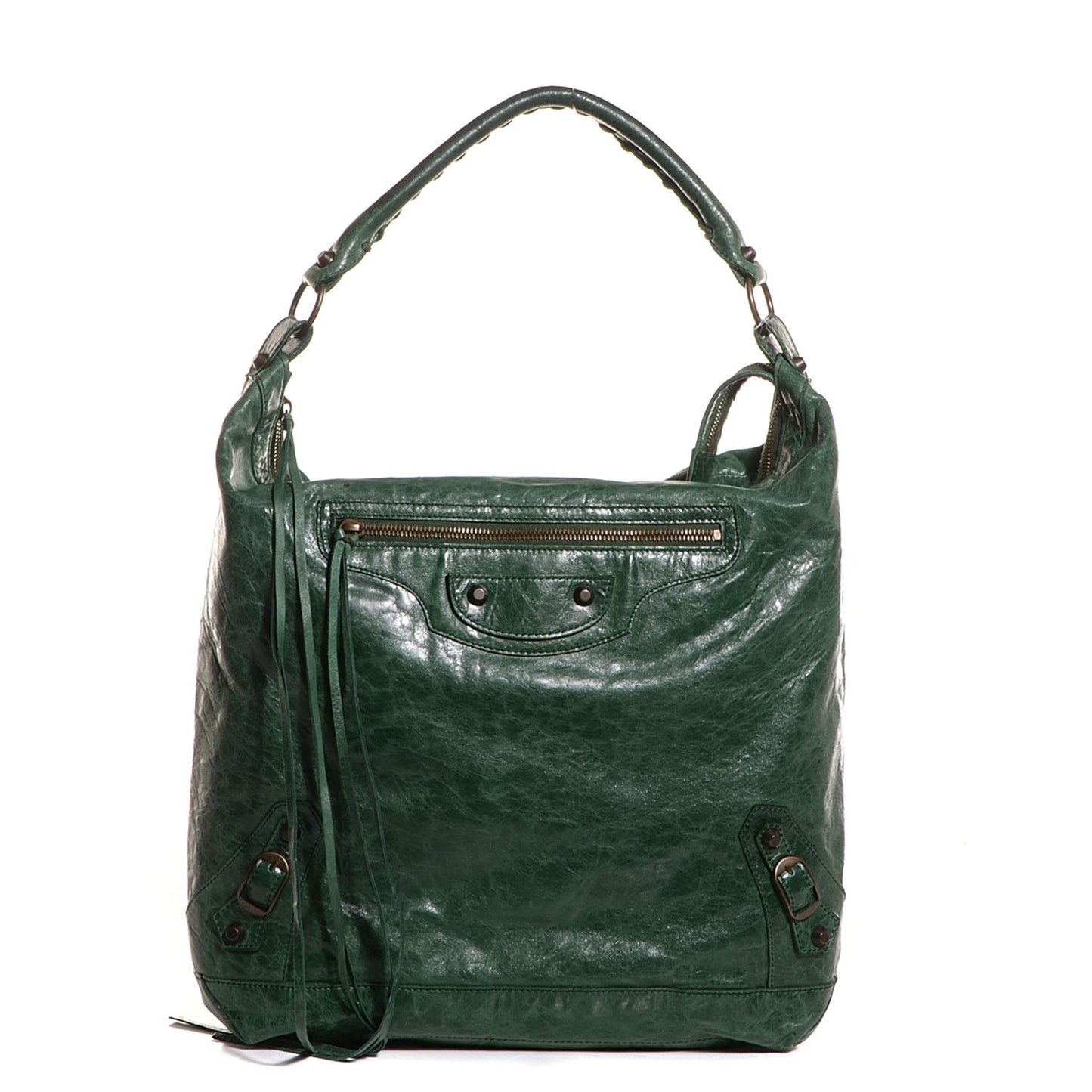 Chevre Classic Hardware Day Hobo Emeraude