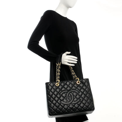 Chanel Caviar Quilted Grand Shopping Tote GST Black 2 of 12