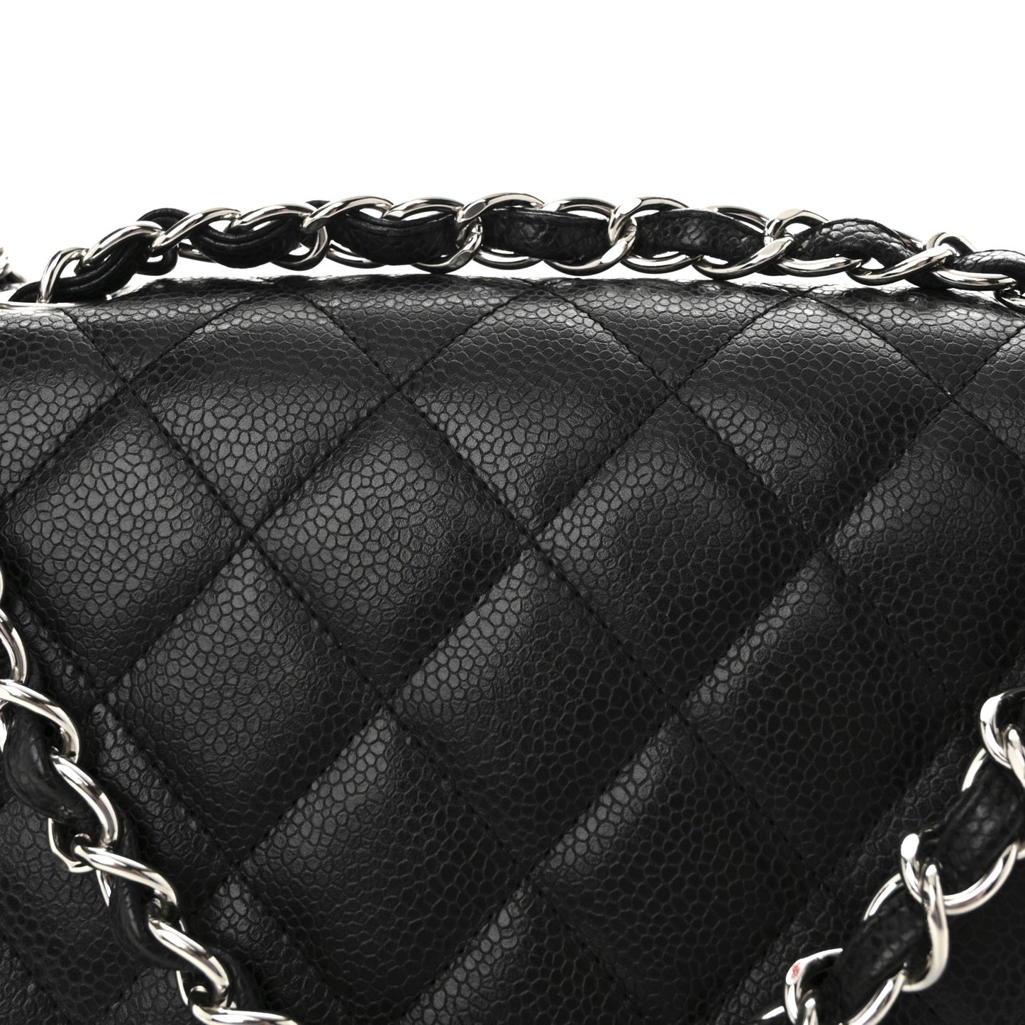 Caviar Quilted Jumbo Single Flap Black