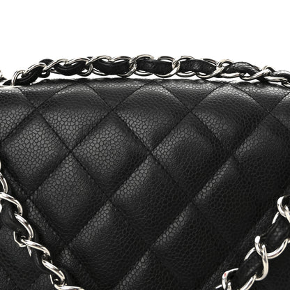 Chanel Caviar Quilted Jumbo Single Flap Black 8 of 10