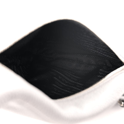 Prada Vitello Daino Logo Embossed Cross Sling Backpack Marmo 5 of 10