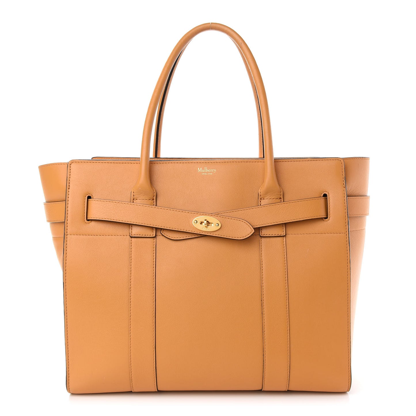 Silky Calfskin Zipped Bayswater Amber