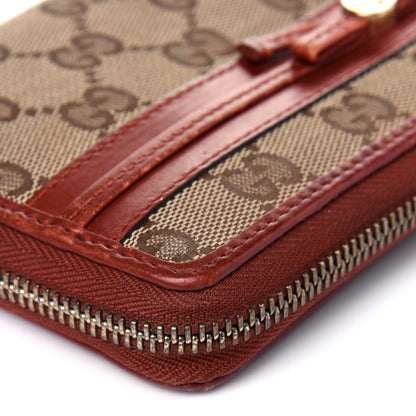 Gucci Monogram Bow Zip Around Wallet Brown 16 of 22