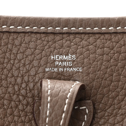 Hermes Taurillon Clemence Amazone Evelyne TPM Etoupe Bleu Indigo 6 of 14