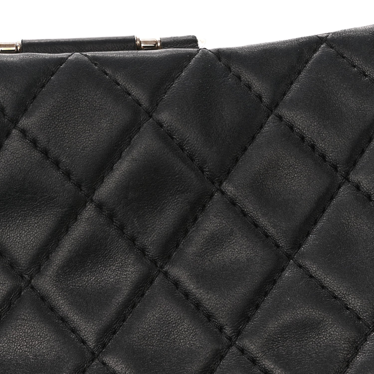 Chanel Lambskin Quilted Jumbo Icons Secret Label Flap Black 13 of 19