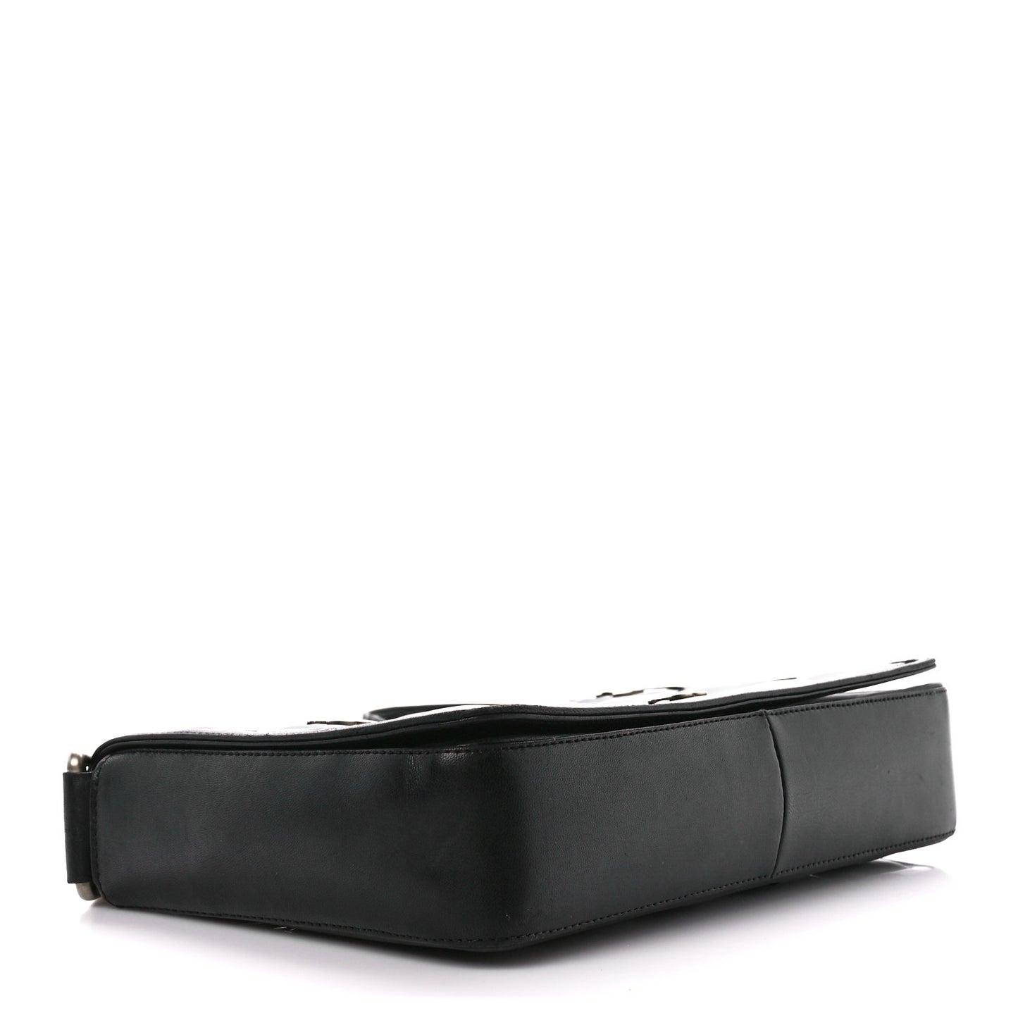 Lambskin Patent Cube CC Flap Black